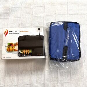 Hot Logic Mini Oven Portable Personal Food Warmer Blue Electric Lunch Box 120V